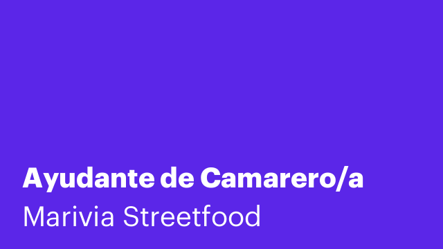 Ayudante de Camarero/a