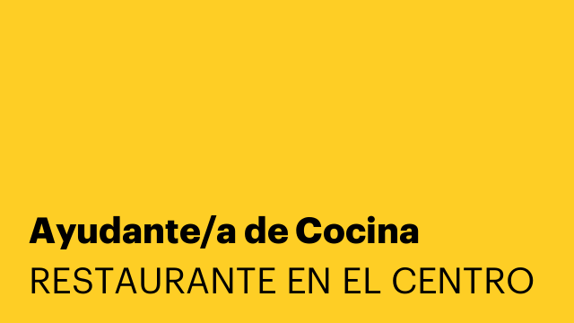 Ayudante/a de Cocina