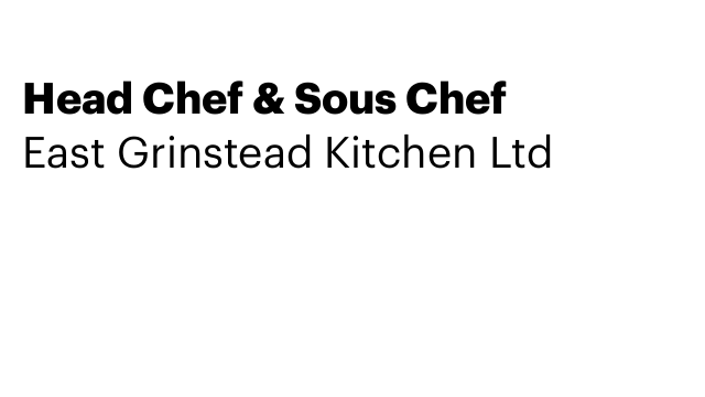 Head Chef & Sous Chef