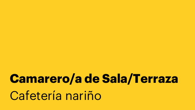 Camarero/a de Sala/Terraza