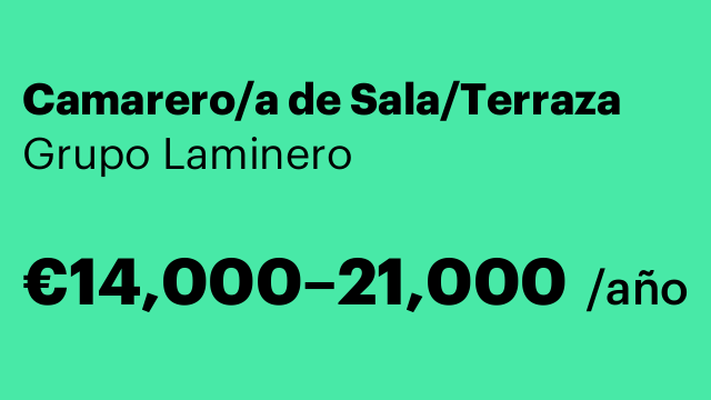 Camarero/a de Sala/Terraza