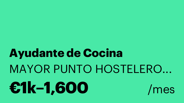 Ayudante de Cocina