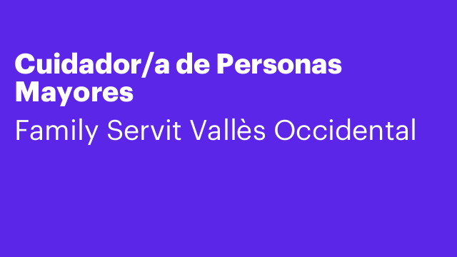 Cuidador/a de Personas Mayores