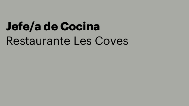 Jefe/a de Cocina