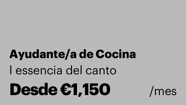 Ayudante/a de Cocina
