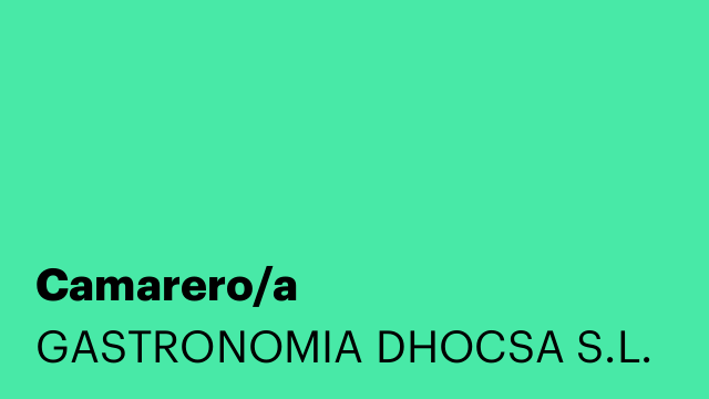 Camarero/a