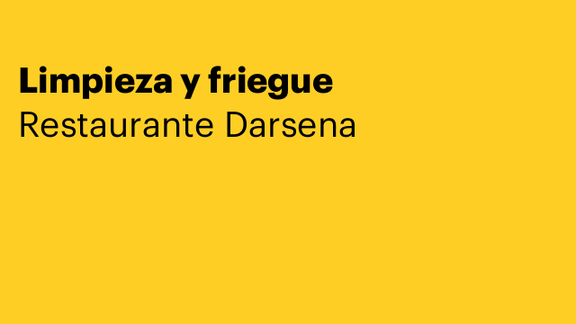 Limpieza y friegue