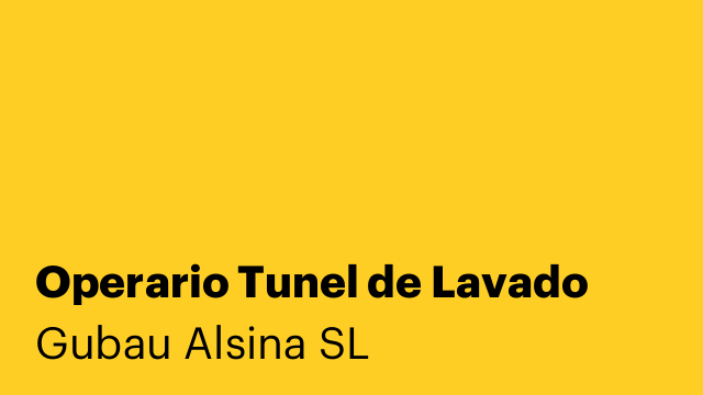 Operario Tunel de Lavado