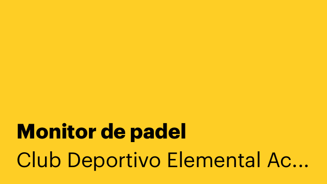Monitor de padel