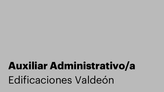 Auxiliar Administrativo/a