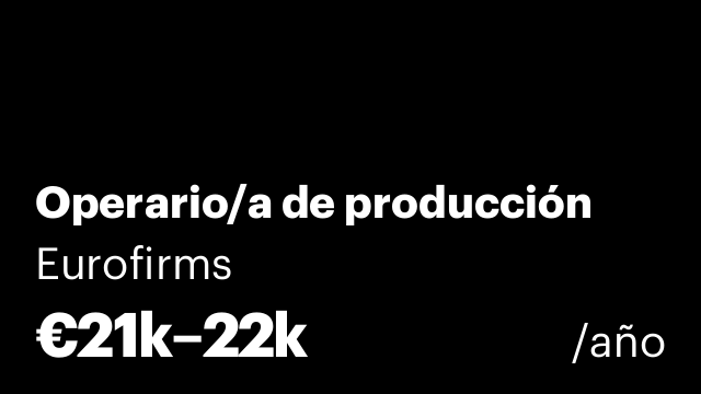 Operario/a de producción