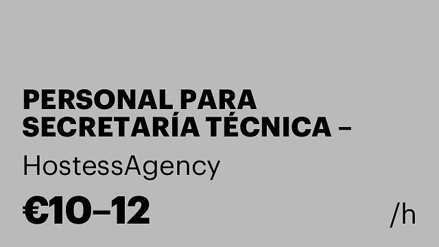 PERSONAL PARA SECRETARÍA TÉCNICA – CONGRESO EN MURCIA