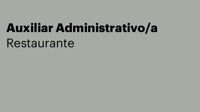 Auxiliar Administrativo/a
