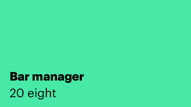 Bar manager
