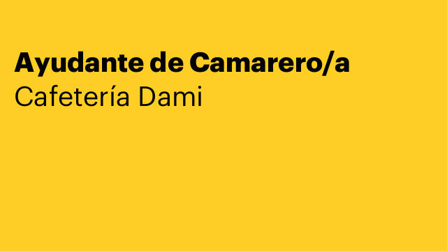 Ayudante de Camarero/a
