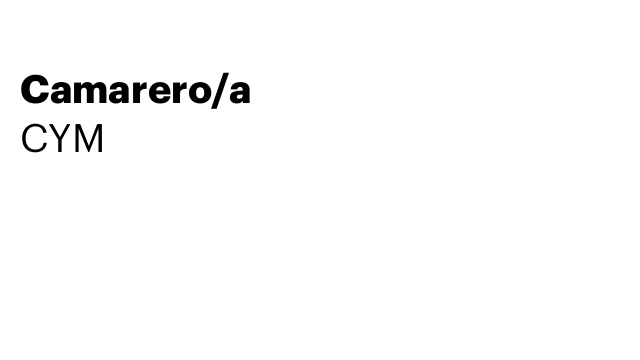 Camarero/a
