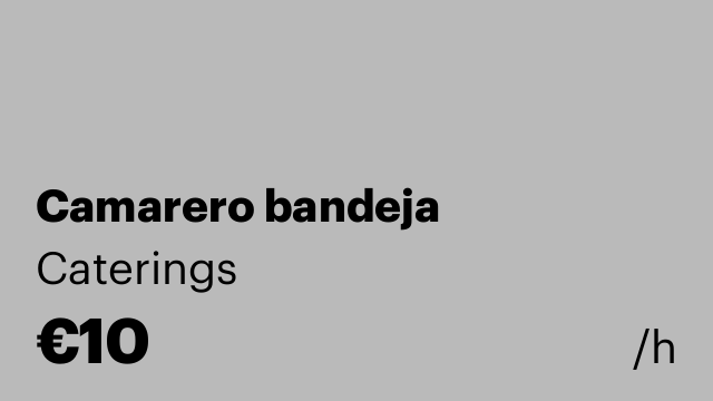 Camarero bandeja