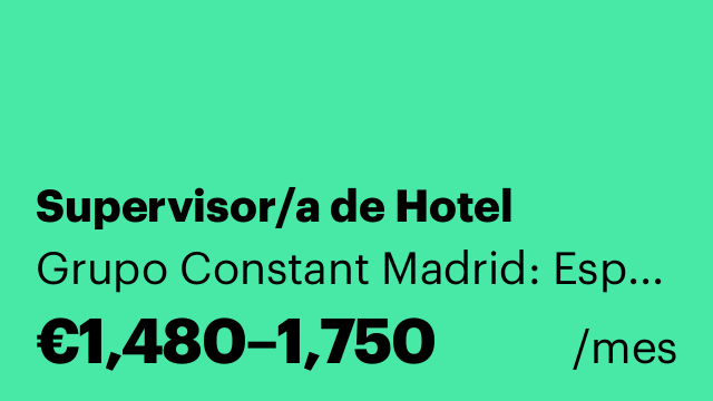 Supervisor/a de Hotel