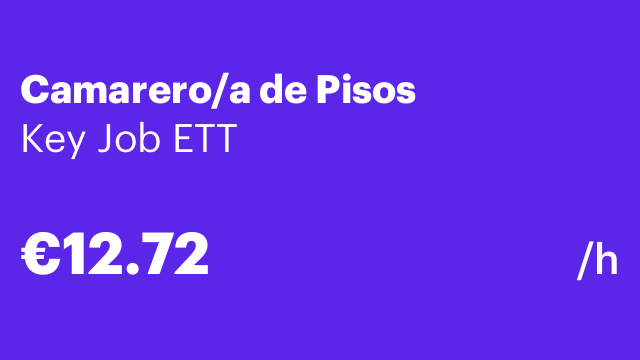 Camarero/a de Pisos