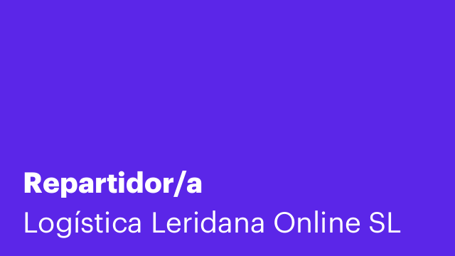 Repartidor/a