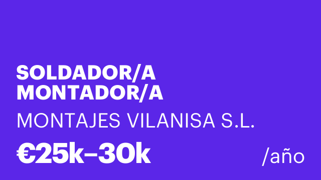 SOLDADOR/A MONTADOR/A TIG-MIG/MAG