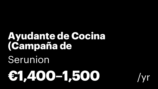 Ayudante de Cocina (Campaña de Verano_Sustituciones) [SYDC]
