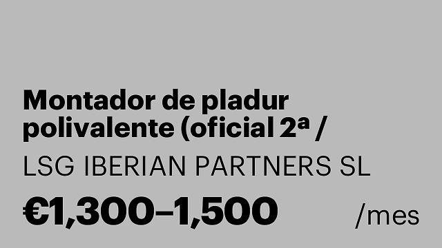 Montador de pladur polivalente (oficial 2ª / ayudante avanzado)