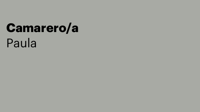 Camarero/a