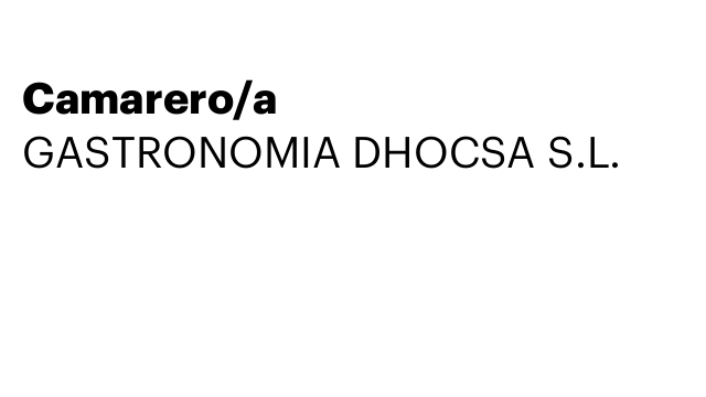 Camarero/a