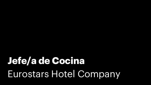 Jefe/a de Cocina