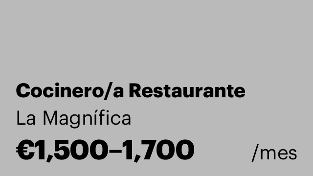 Cocinero/a Restaurante