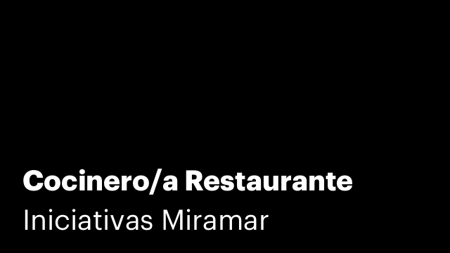 Cocinero/a Restaurante