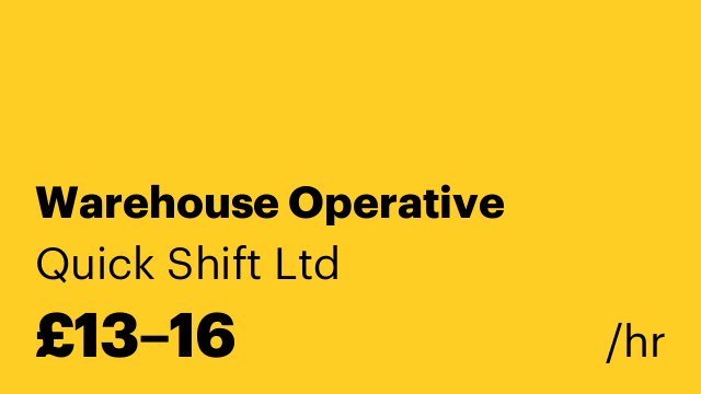 Warehouse Operative