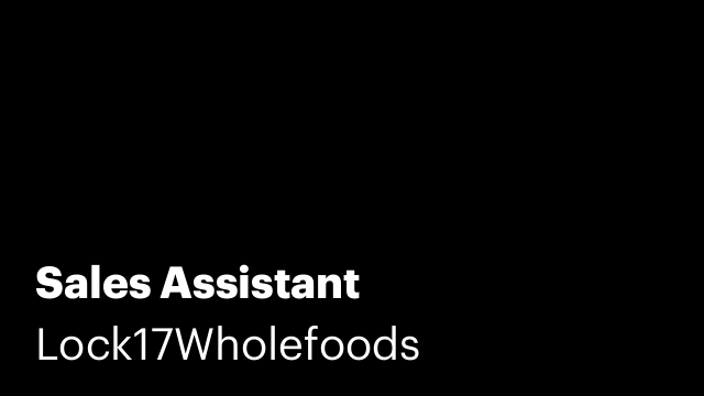 Sales Assistant