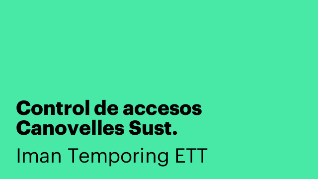 Control de accesos Canovelles Sust.