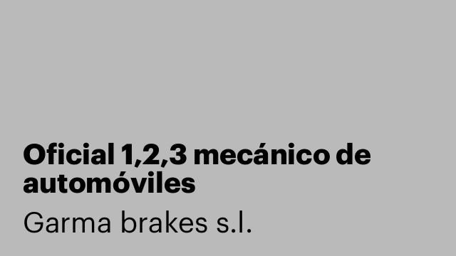 Oficial 1,2,3 mecánico de automóviles