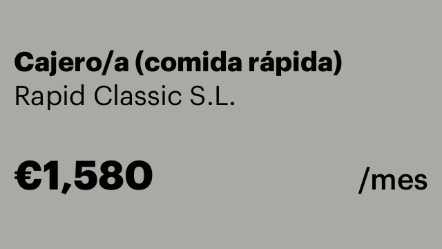 Cajero/a (comida rápida)