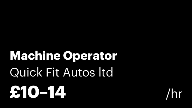Machine Operator