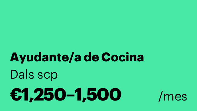 Ayudante/a de Cocina