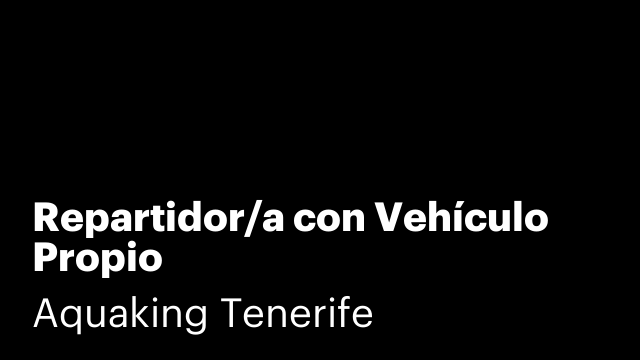 Repartidor/a con Vehículo Propio