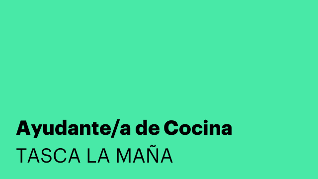 Ayudante/a de Cocina