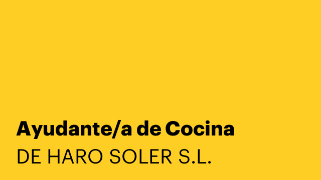 Ayudante/a de Cocina