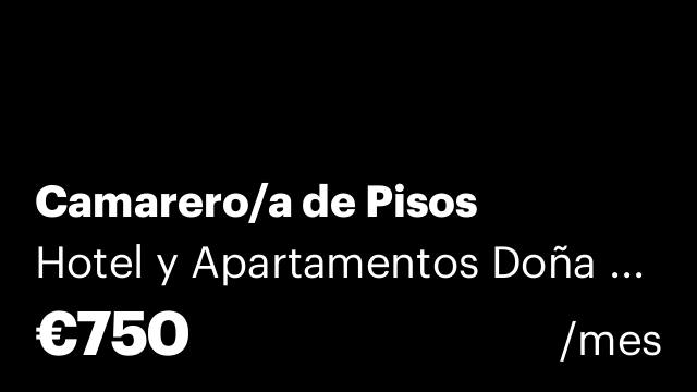 Camarero/a de Pisos