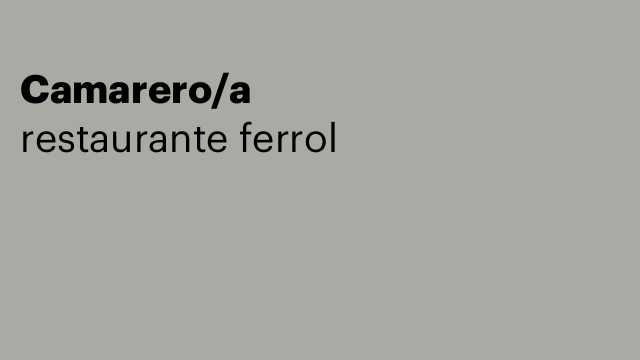 Camarero/a