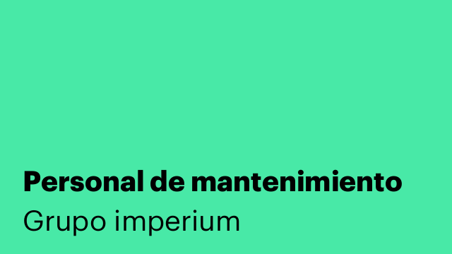Personal de mantenimiento