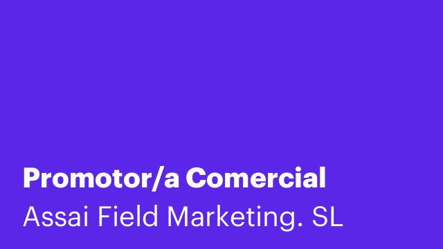 Promotor/a Comercial