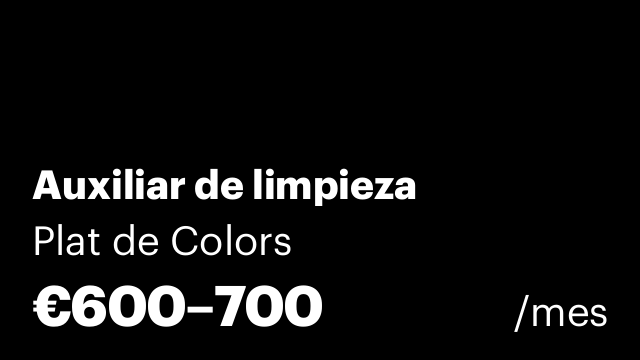 Auxiliar de limpieza