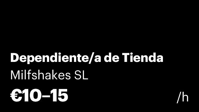Dependiente/a de Tienda