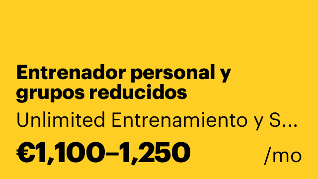 Entrenador personal y grupos reducidos