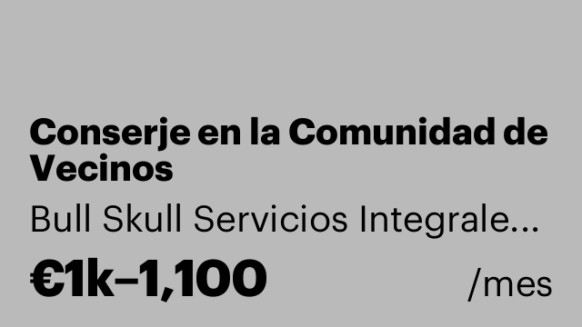 Conserje en la Comunidad de Vecinos